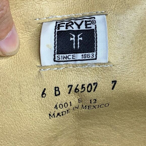 FRYE Phillip studded harness tall boots in chocolate glazed vintage leather - Picture 14 of 16